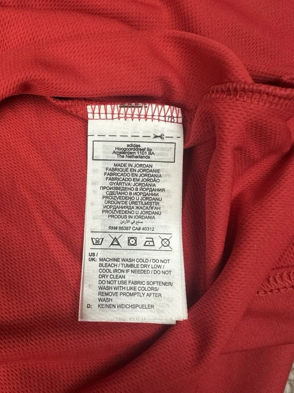 NWT Adidas Golf Polo Shirt Mens Large Red Johnson & Johnson Performance UPF 50+